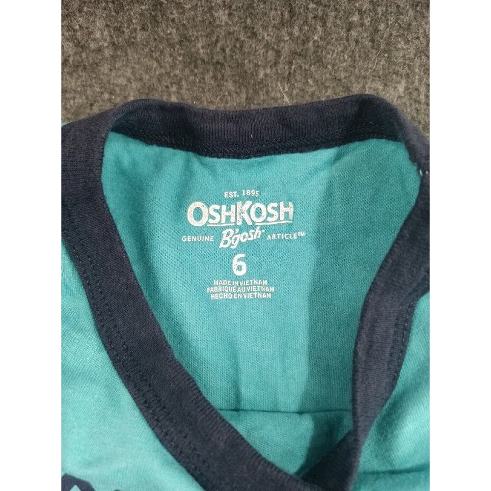 Oshkosh B'Gosh Denim Co Lot of 2 Boys Ringer T-Shirt Size 6